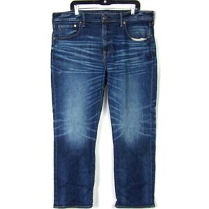 American Eagle Air FLEX+ Medium Wash Original Straight Leg Jeans Men's 38 X 30